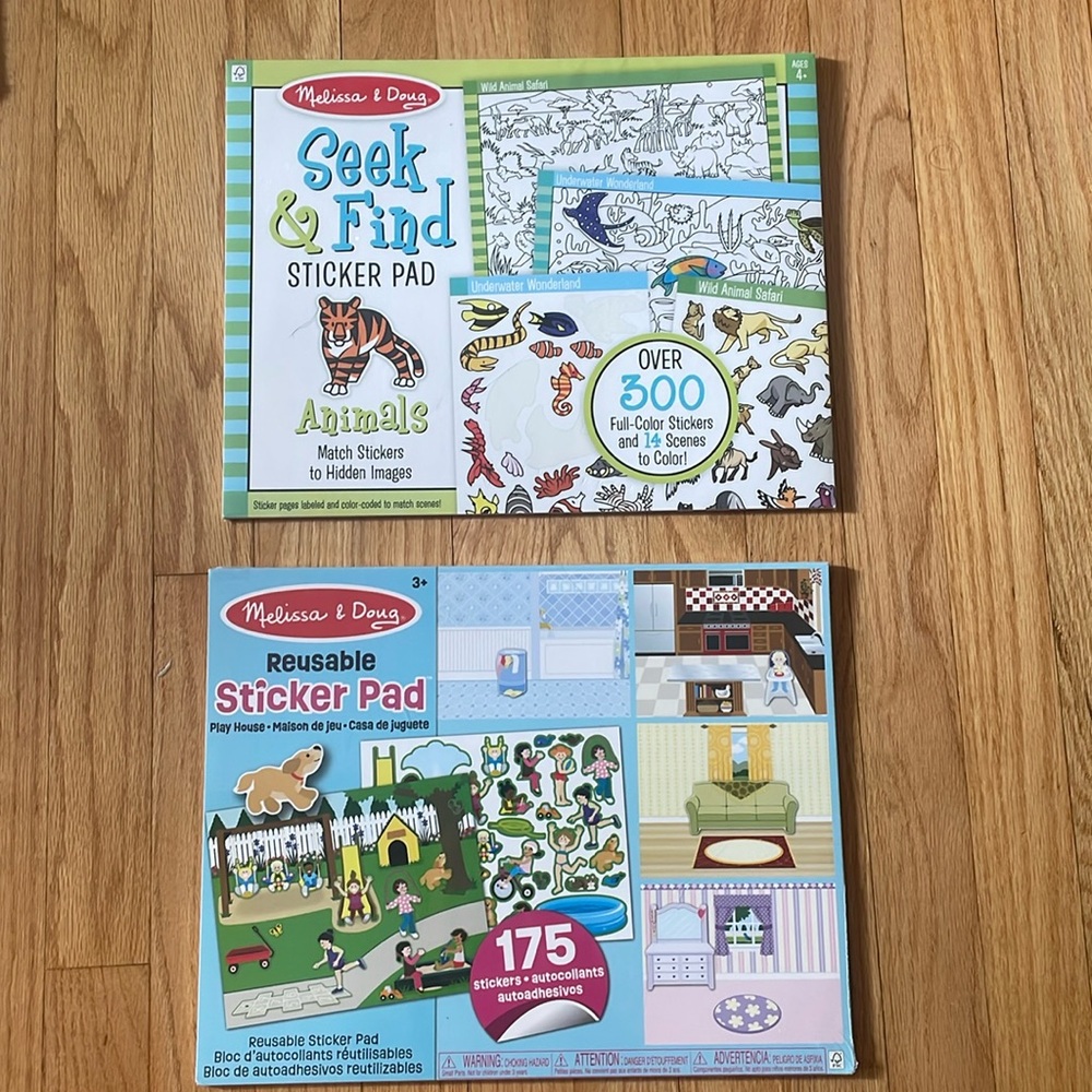 New Melissa and Doug sticker pads